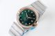 Perfect Replica Swiss Grade Omega Constellation Rose Gold Diamond Bezel Green Dial Watch (1)_th.JPG